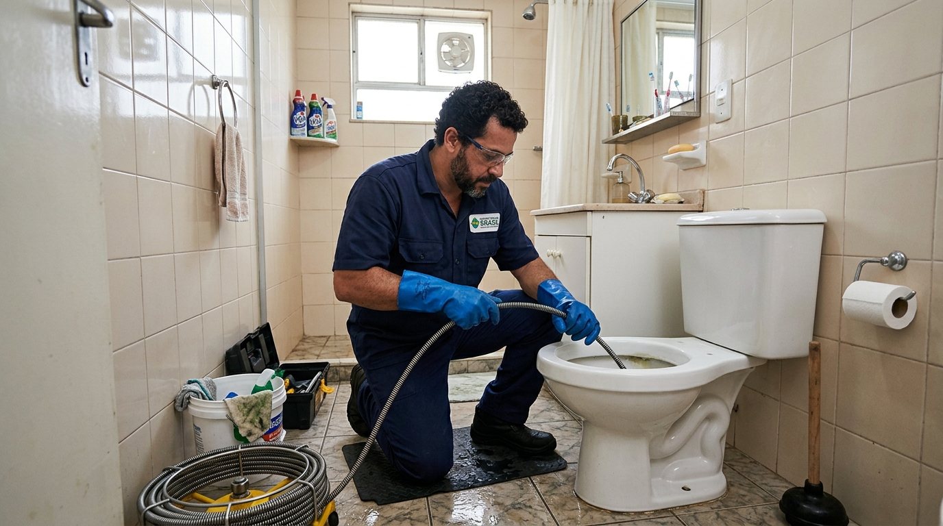 Desentupimento de Vaso com Equipamento em Londrina‑PR