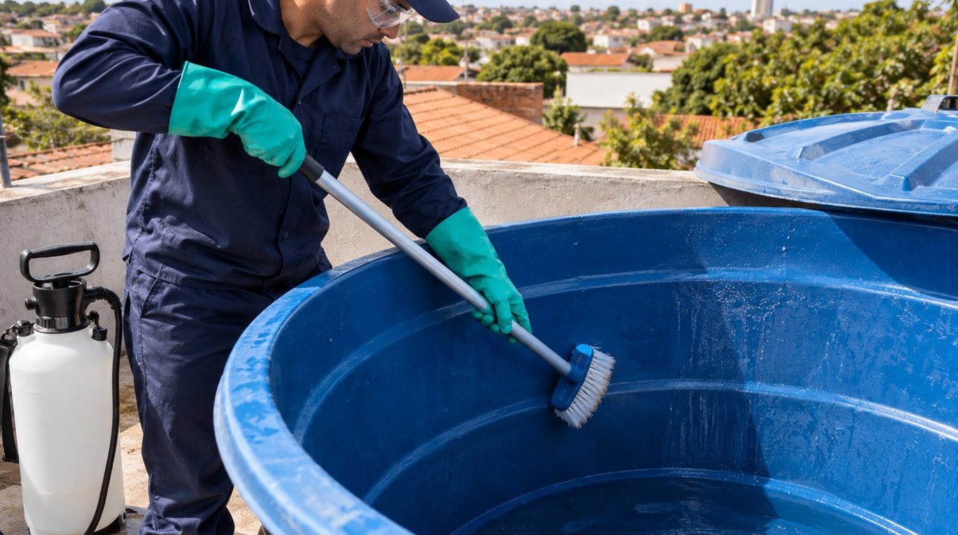 Higienização e Desinfecção da Caixa d'Água em Londrina‑PR
