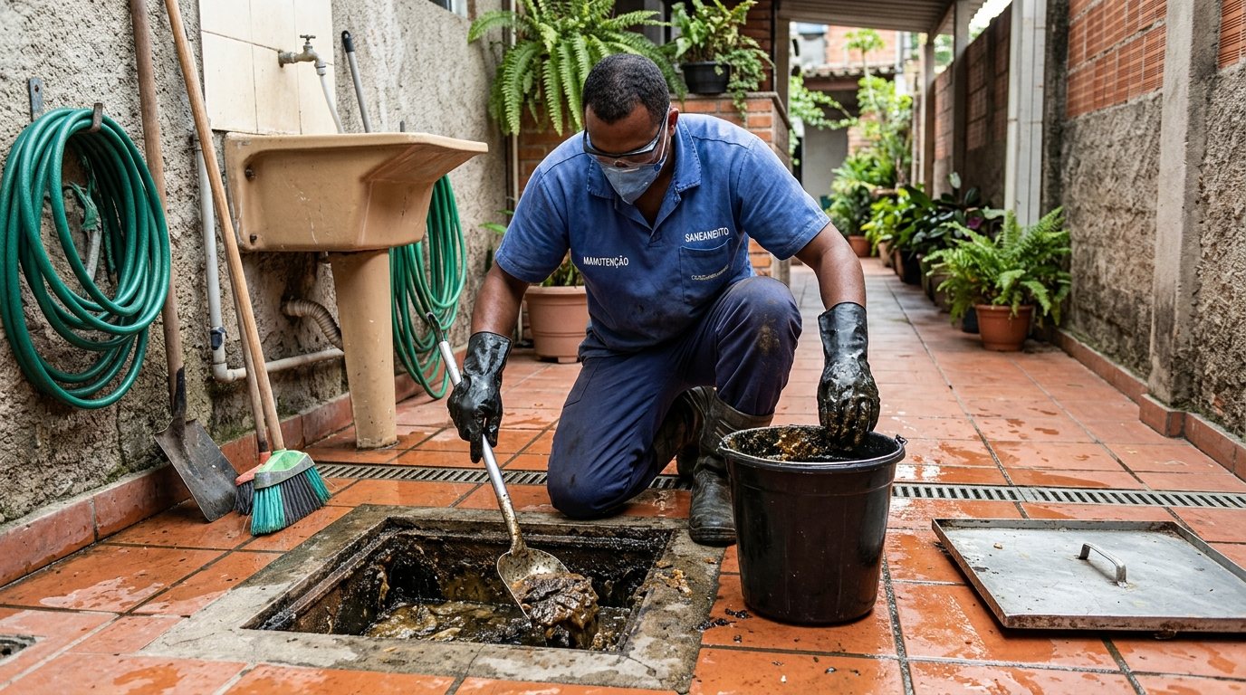 Limpeza de Caixa de Gordura Comercial em Londrina‑PR